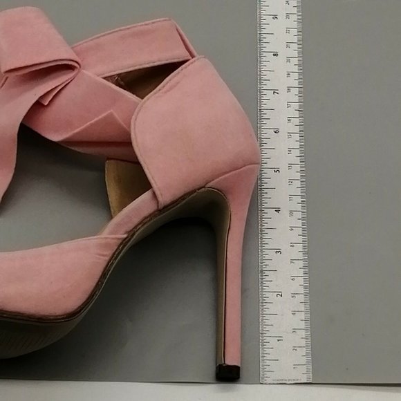 MM July Womens Cut Out High Heel Hook Loop Ankle Strap Stiletto Pink EUR 38 - Picture 7 of 10